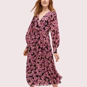 NWT Kate Spade Wallflower Silk Midi Dress
